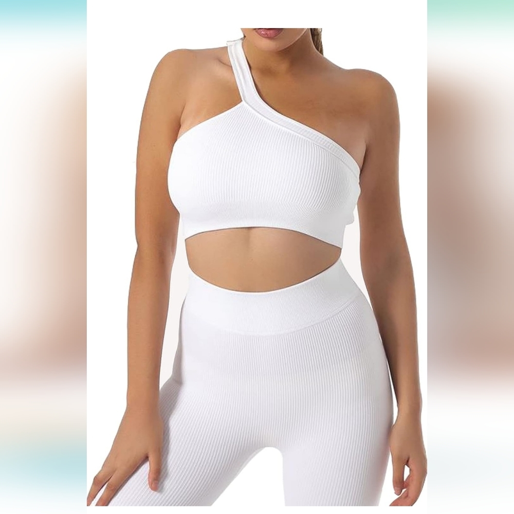 WKLOUYHE Workout Outfit--2 piece set, sports bra and high waist leggings